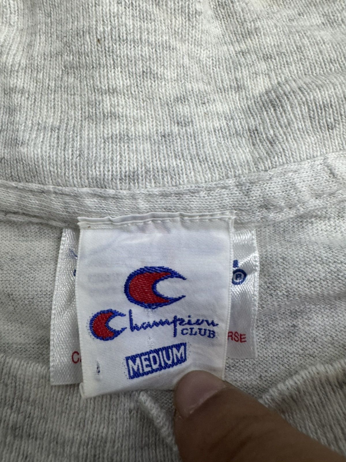 Champion vintage gray 90's Champion long-sleeve crewneck t-shirt Size US M / EU 48-50 / 2 - 8 Thumbnail
