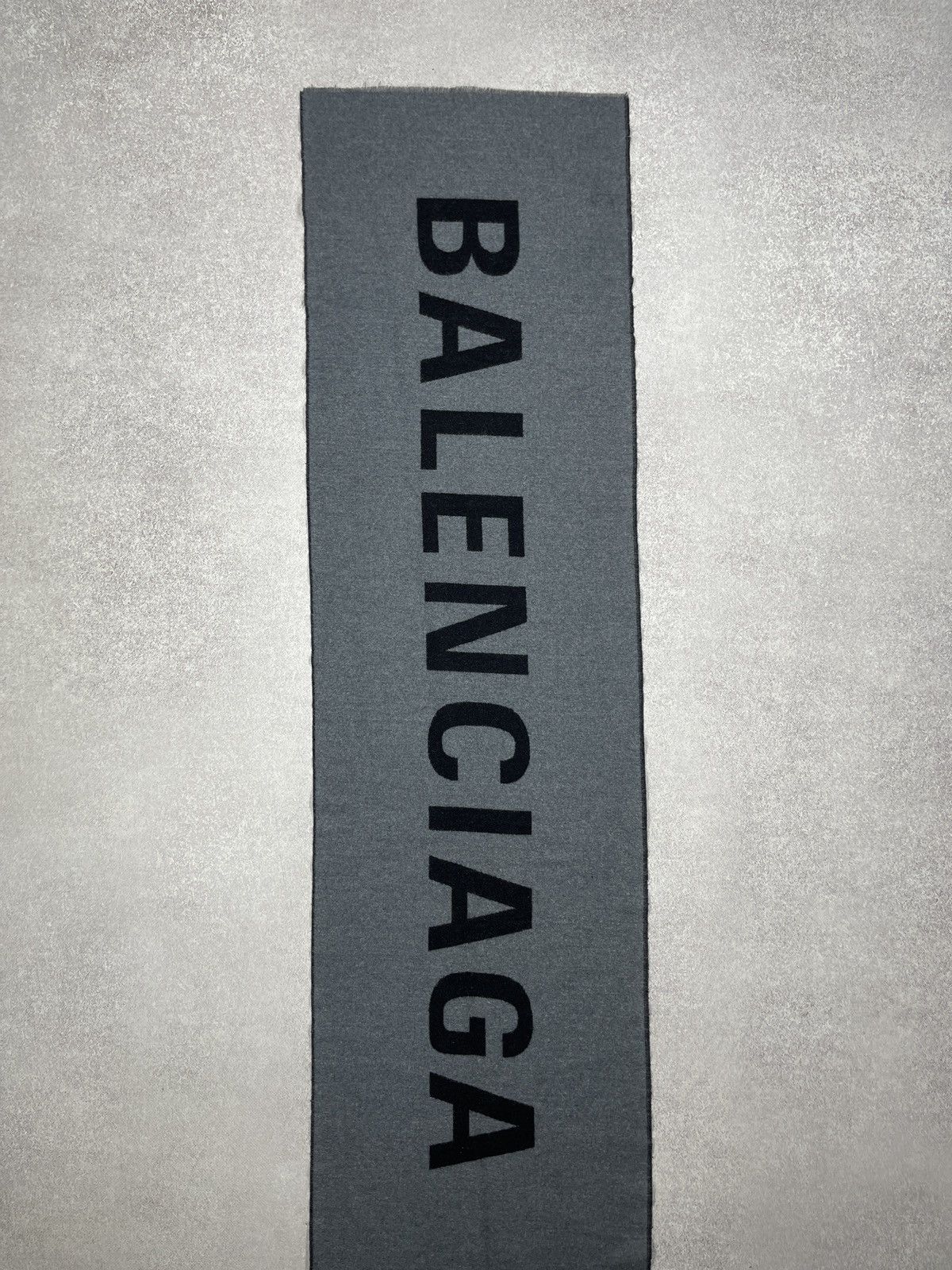 Other Balenciaga Black Label Big Logo Wool Scarf Black Doube Sided Size ONE SIZE - 5 Thumbnail