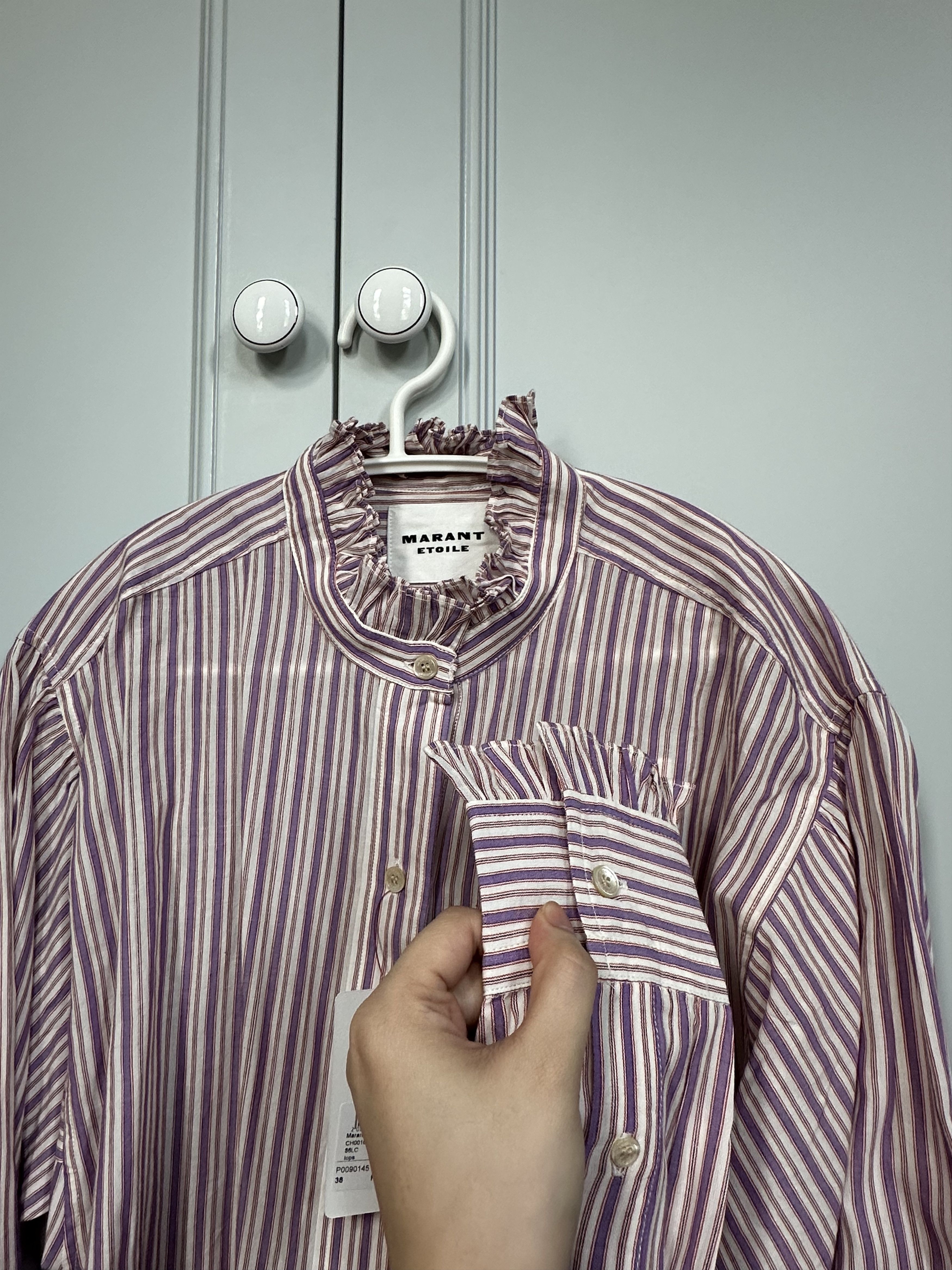 Isabel Marant Etoile Marant Etoile Saoli striped cotton shirt Size S / US 4 / IT 40 - 8 Thumbnail