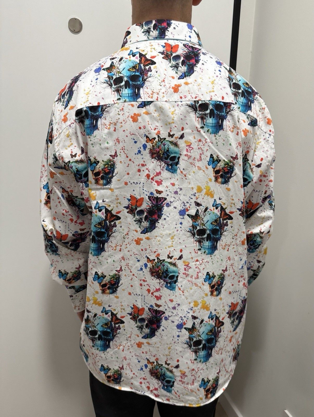 Vintage Claudio Lugli Shirt Skull Crazy Print size 4XL 49-50 Size US XXL / EU 58 / 5 - 4 Thumbnail