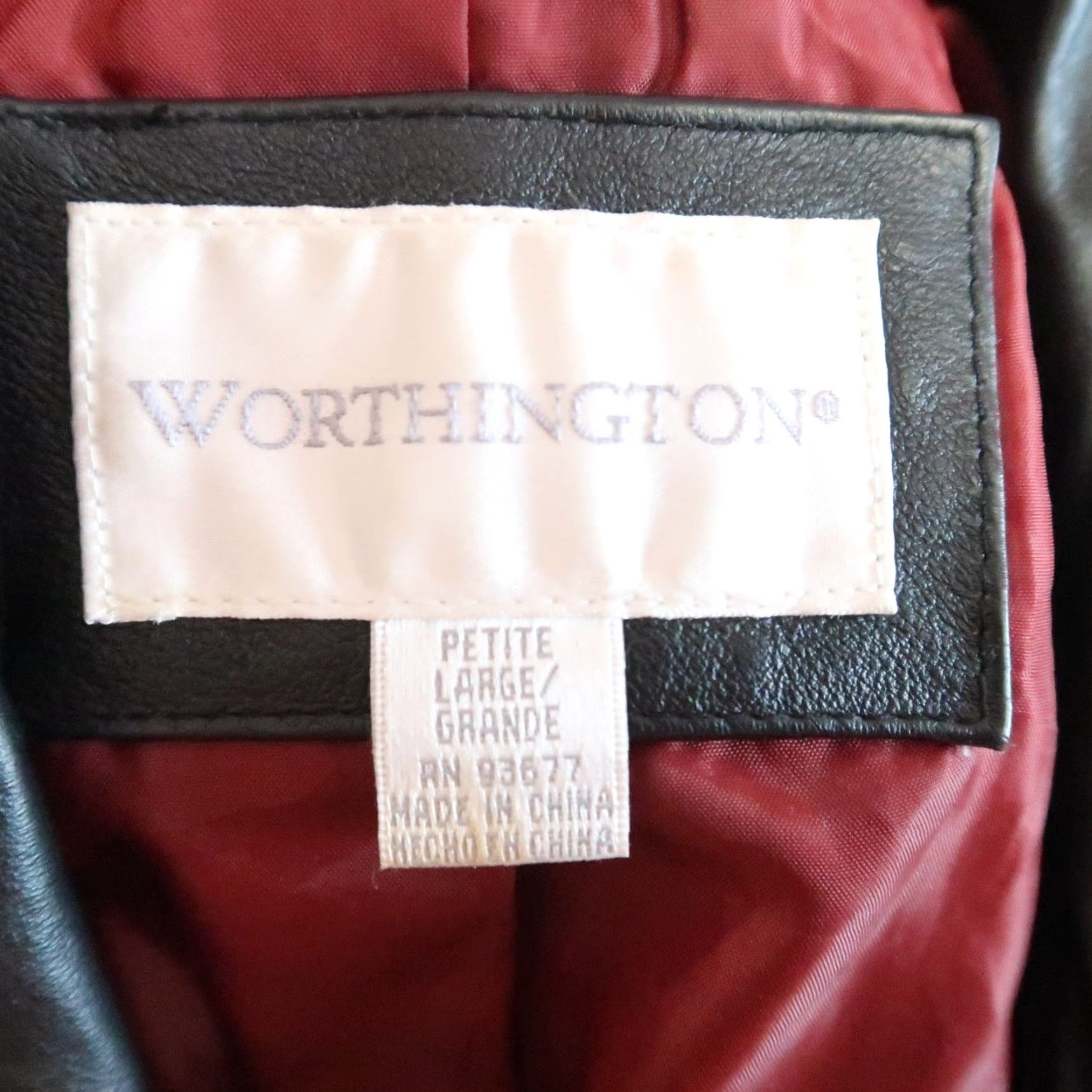 Worthington VINTAGE Worthington Black Leather Zip Front Belted Jacket LP Size L / US 10 / IT 46 - 5 Thumbnail
