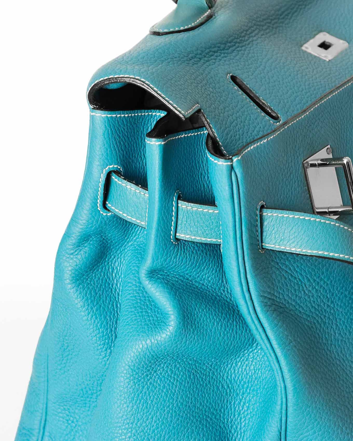 Hermes Kelly 50 Voyage Blue Jean Togo 2004 Size ONE SIZE - 17 Thumbnail