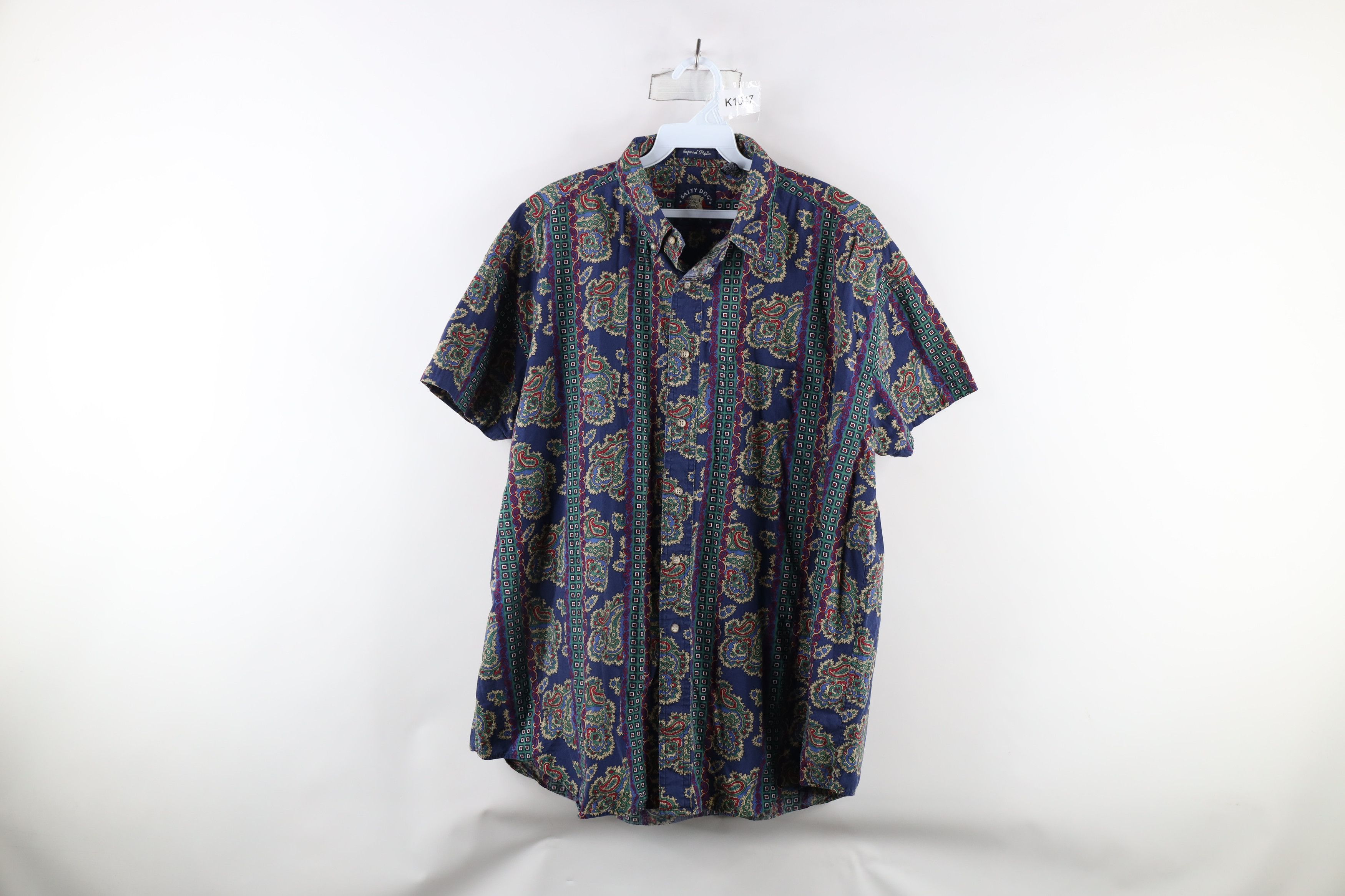 Vintage Vintage 90s Streetwear Rainbow Paisley Button Down Shirt Size US XL / EU 56 / 4 - 1 Thumbnail