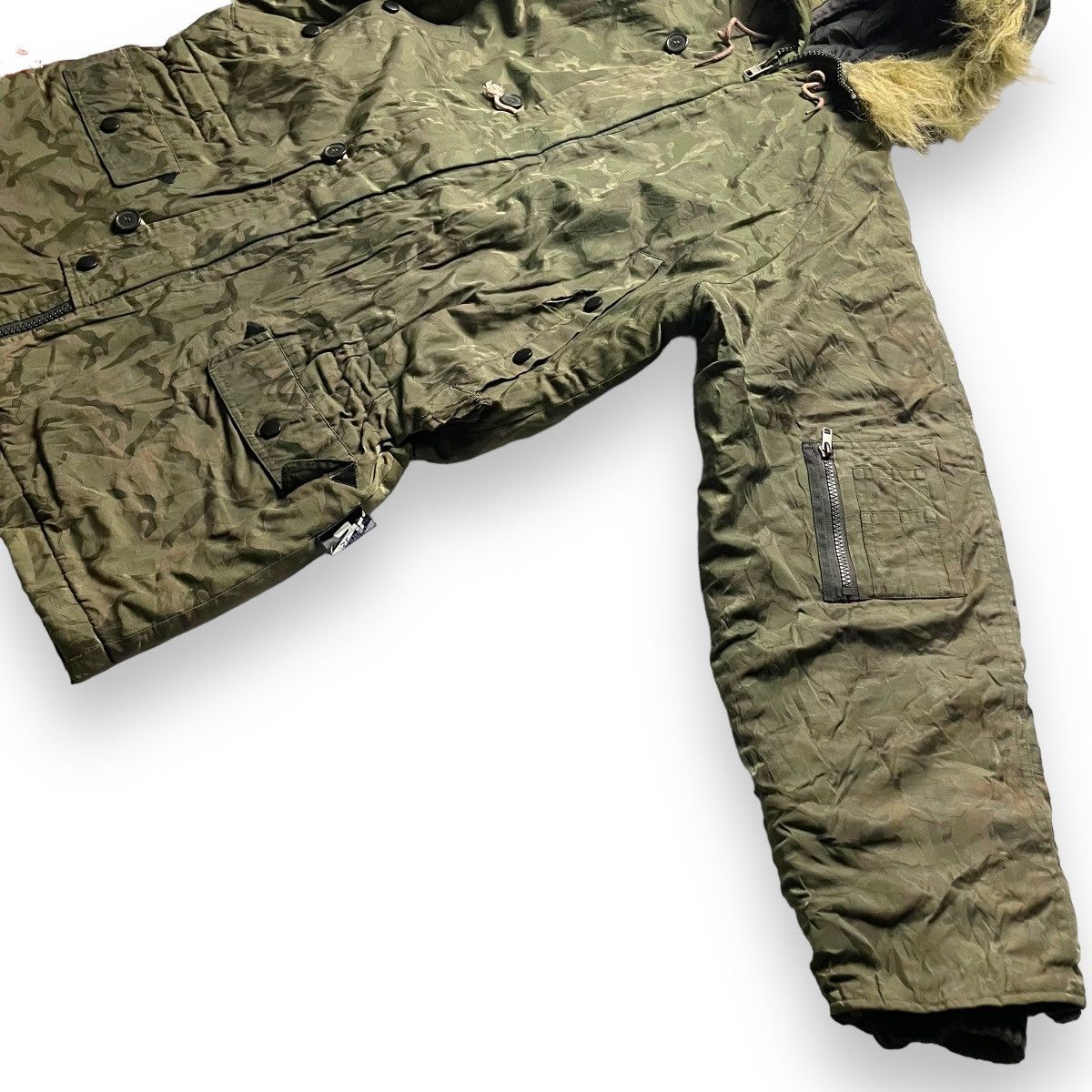 GOA 🇯🇵 VINTAGE POWER TO THE PEOPLE REALTREE FUR HOODIE JACKET Size US L / EU 52-54 / 3 - 7 Thumbnail