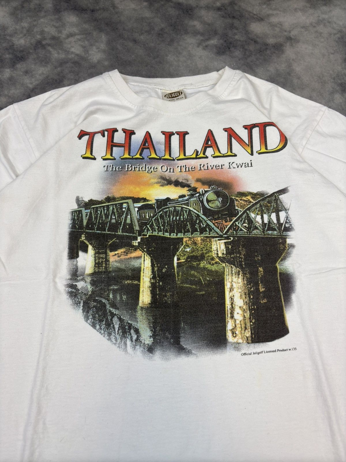 Japanese Brand Vintage Thailand river kwai bridge prind faded t shirt Size US L / EU 52-54 / 3 - 2 Thumbnail