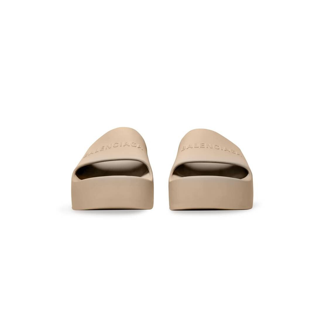 Balenciaga o1w1db10625 Chunky Wedge Sandals in Beige Size US 7 / IT 37 - 3 Thumbnail
