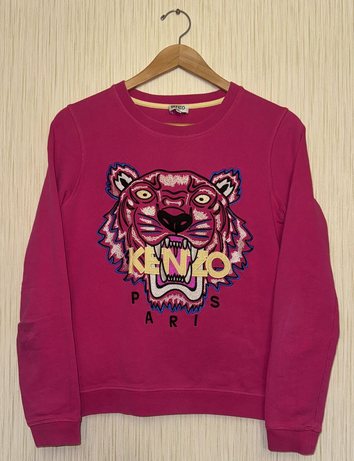 Kenzo Kenzo big tiger logo pink sweatshirt size S Size S / US 4 / IT 40 - 3 Thumbnail