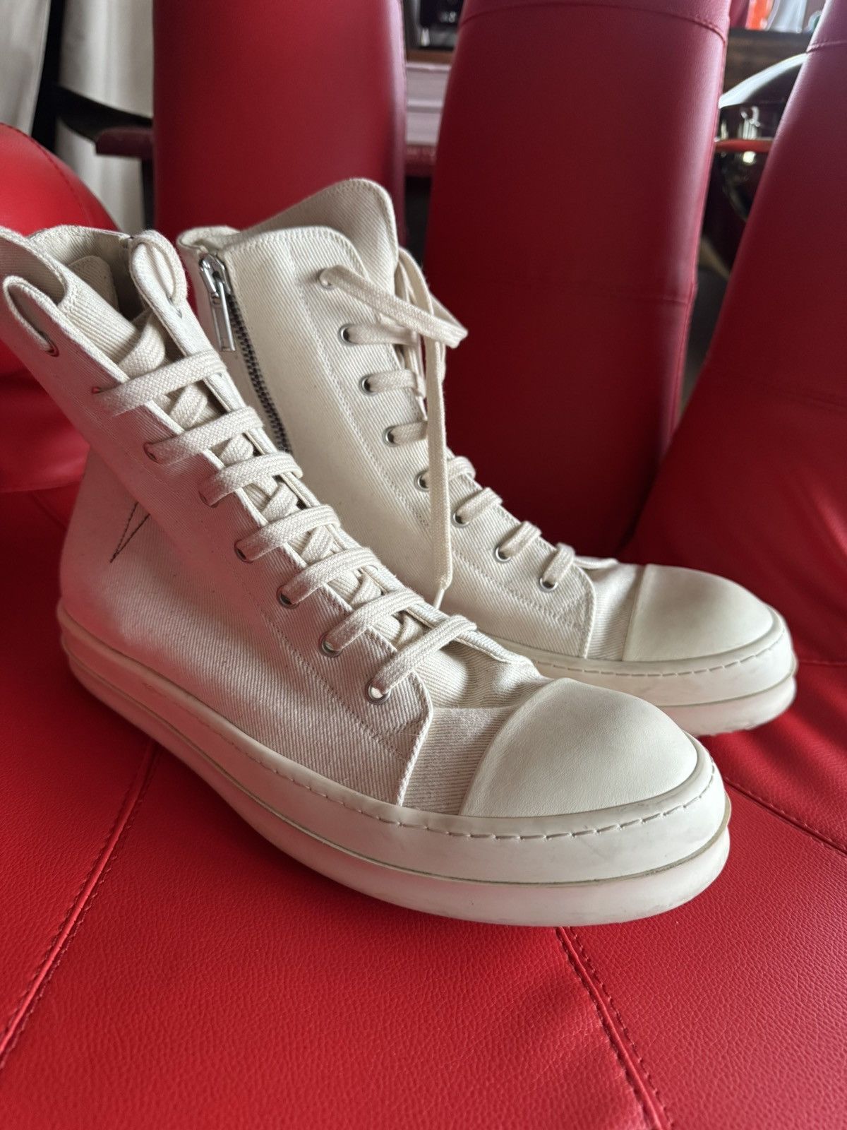 Rick Owens Drkshdw Mens white rick owens size 10 shoes Size US 10 / EU 43 - 1 Thumbnail