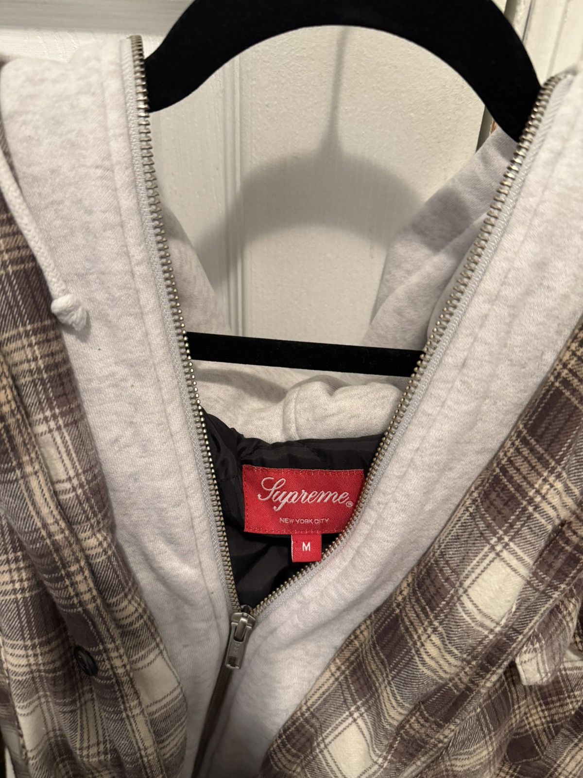 Supreme Supreme Hooded Flannel Jacket Size US M / EU 48-50 / 2 - 3 Thumbnail