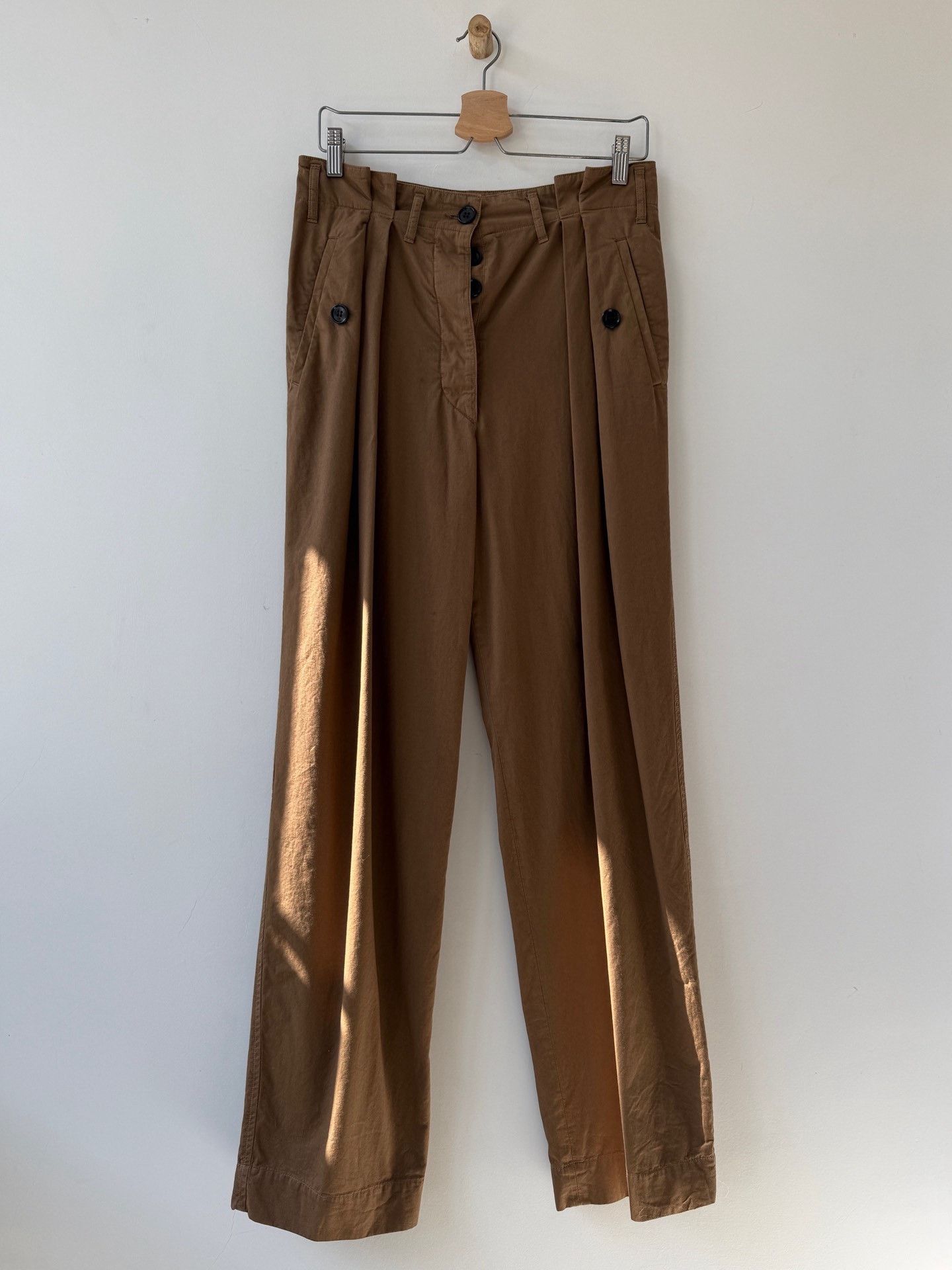 Dries Van Noten Dries Van Noten Pleated Button Casual Trousers Size US 36 / EU 52 - 1 Thumbnail