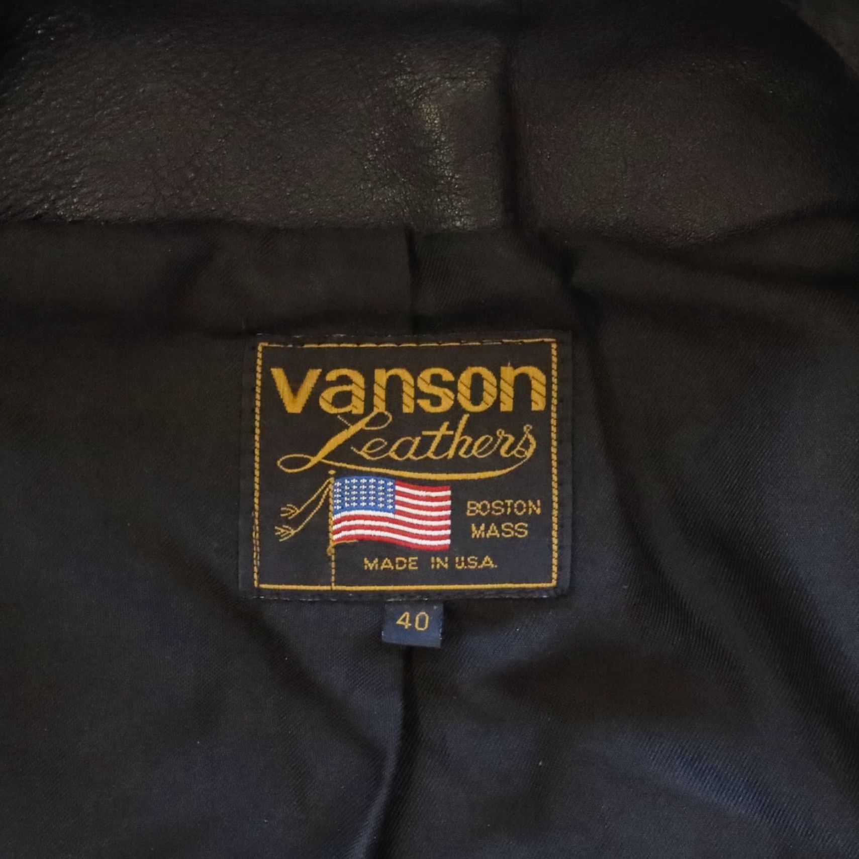 Vintage VINTAGE Vanson Cafe Racer Leather Jacket Mens Jacket 40 Black Motorcycle Jacket Size US XXS / EU 40 - 7 Thumbnail