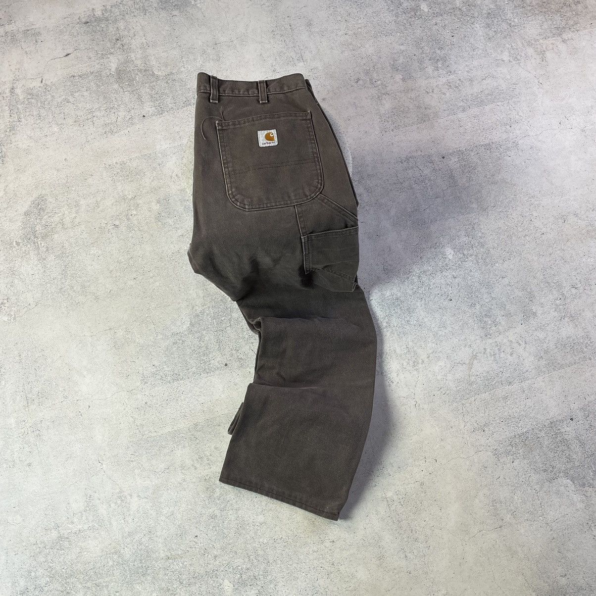 Carhartt × Vintage VTG CARHARTT BROWN CANVAS DOUBLE KNEE CARPENTER PANTS Size US 32 / EU 48 - 1 Thumbnail