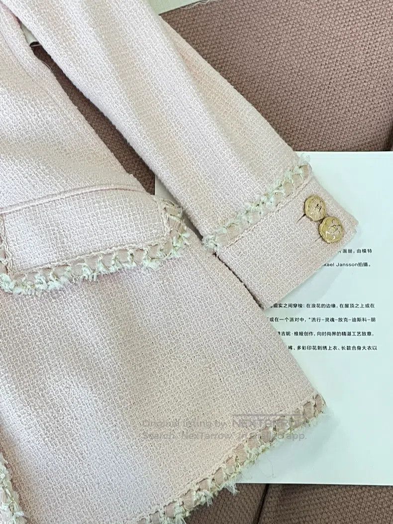 Chanel Chanel Versailles Garden Series Pink Tweed Coat Size XXS / US 00 / IT 34 - 3 Thumbnail