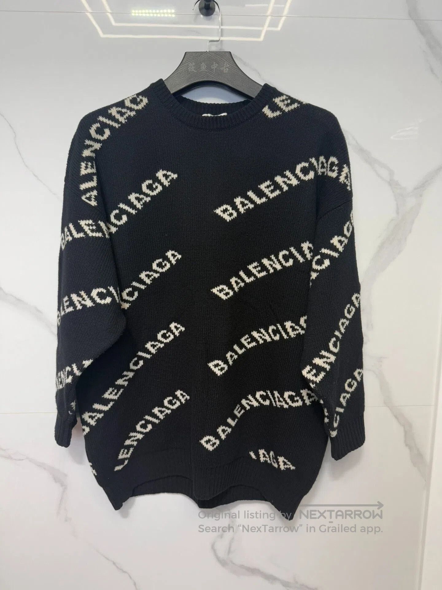 Balenciaga balenciaga black logo knit sweater. Size US L / EU 52-54 / 3 - 1 Thumbnail