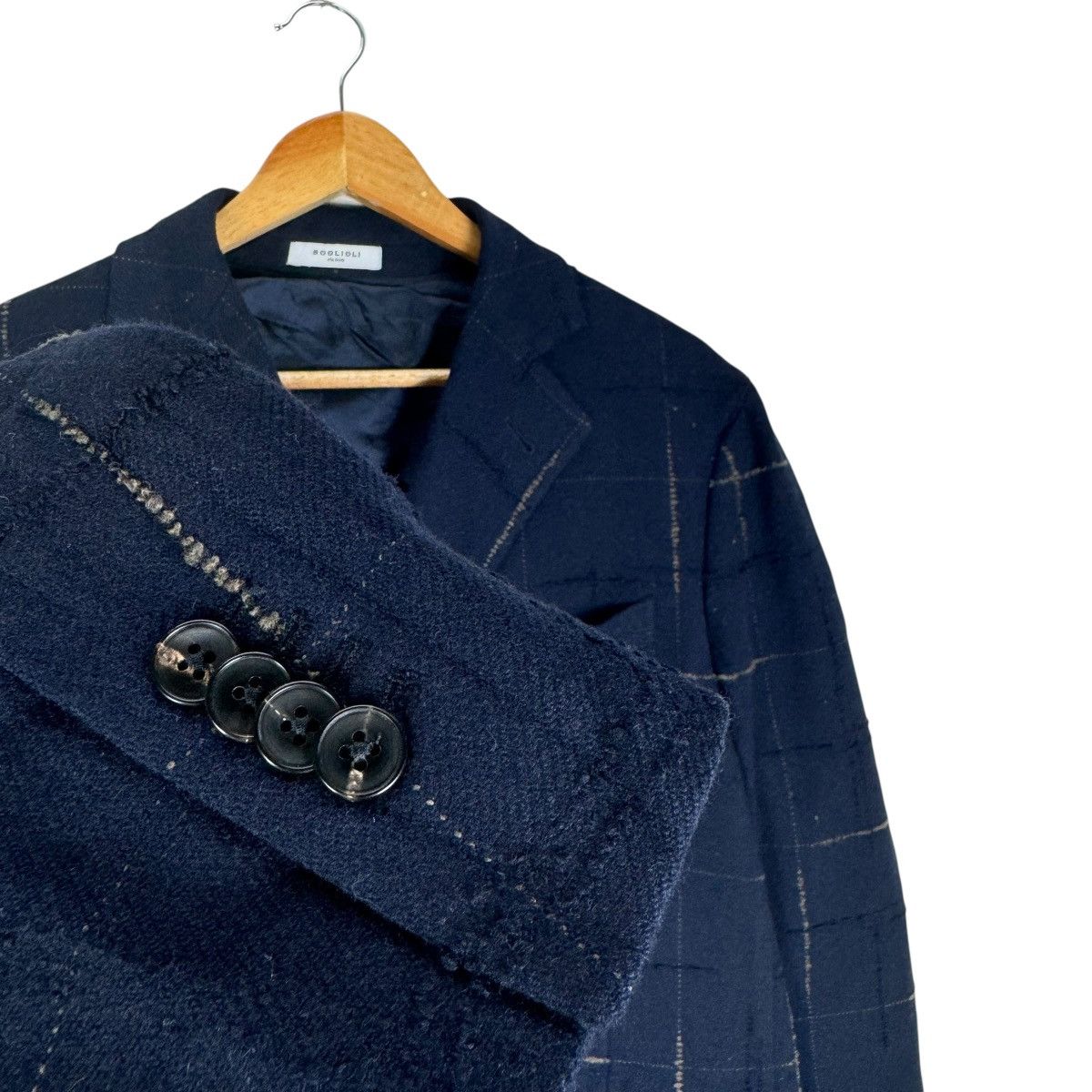 Boglioli ❄️BOGLIOLI STRIPED DISTRESS LONG COAT JACKET Size US M / EU 48-50 / 2 - 5 Thumbnail