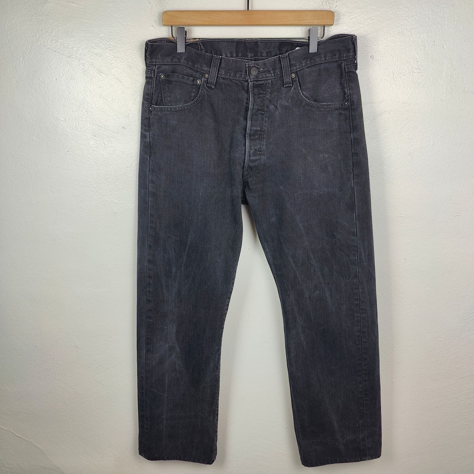 Levi's Vintage Y2K Levi's 501 Jeans Mens 36x34 Black Straight Leg Size US 36 / EU 52 - 1 Thumbnail