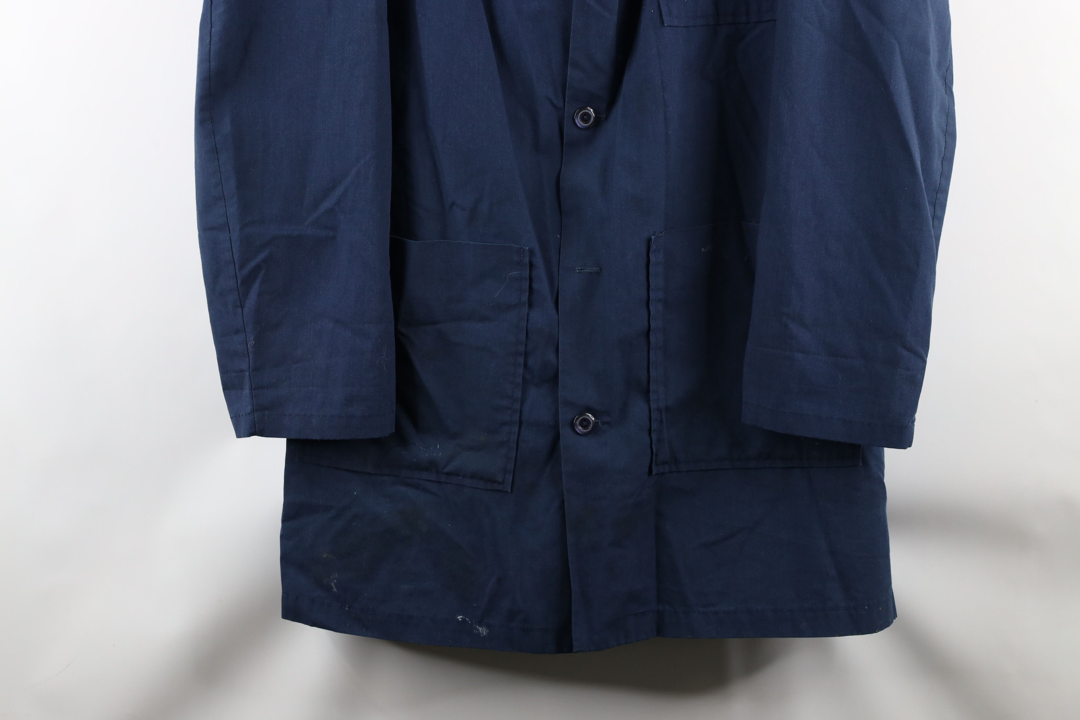 Vintage Vintage 70s Streetwear Mechanic Lab Coat Jacket Blue USA Size US L / EU 52-54 / 3 - 3 Thumbnail