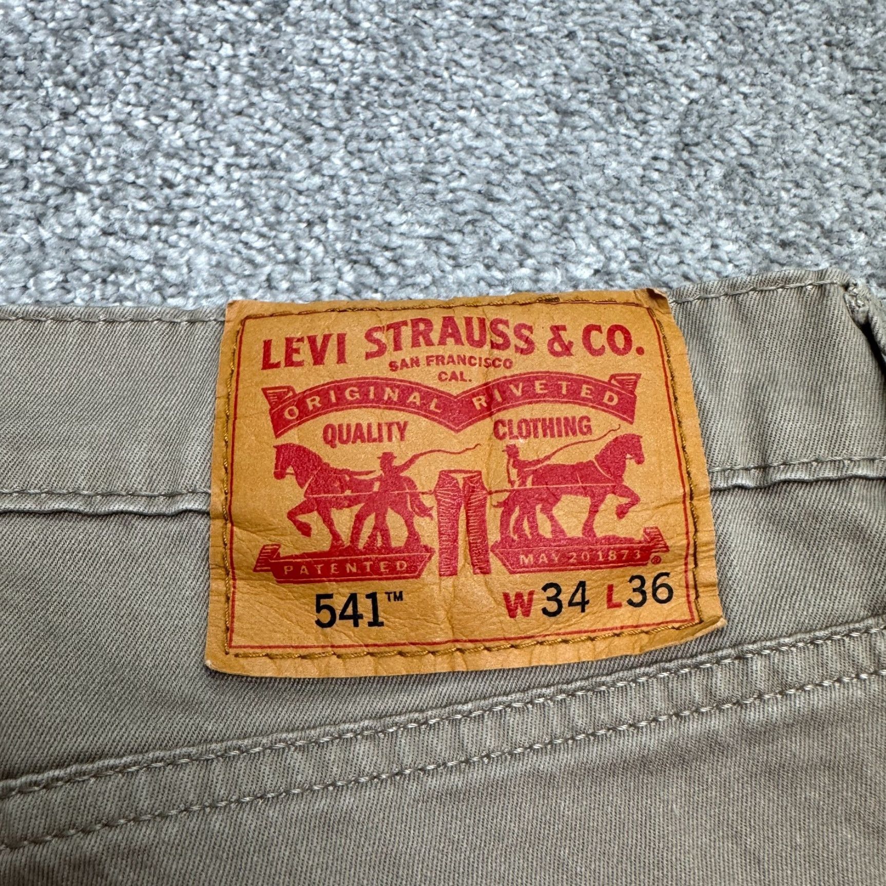 Levi's Levi's 541 Athletic Taper Twill Chino Pants Men 36x34 Khaki Brown Stretch Cotton Regular Zeal? Size US 34 / EU 50 - 6 Thumbnail