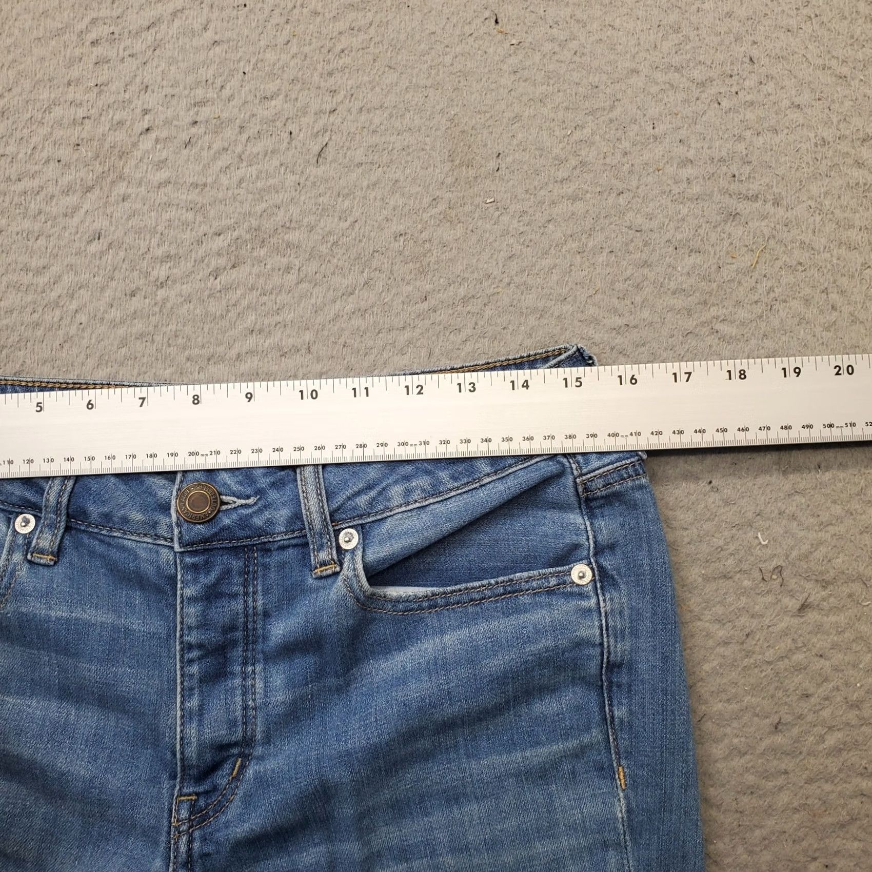 American Eagle Outfitters American Eagle Outfitters Jeans Womens 4 Blue Denim Stretch Straight Ribbed Boots? Size 27" / US 4 / IT 40 - 6 Thumbnail