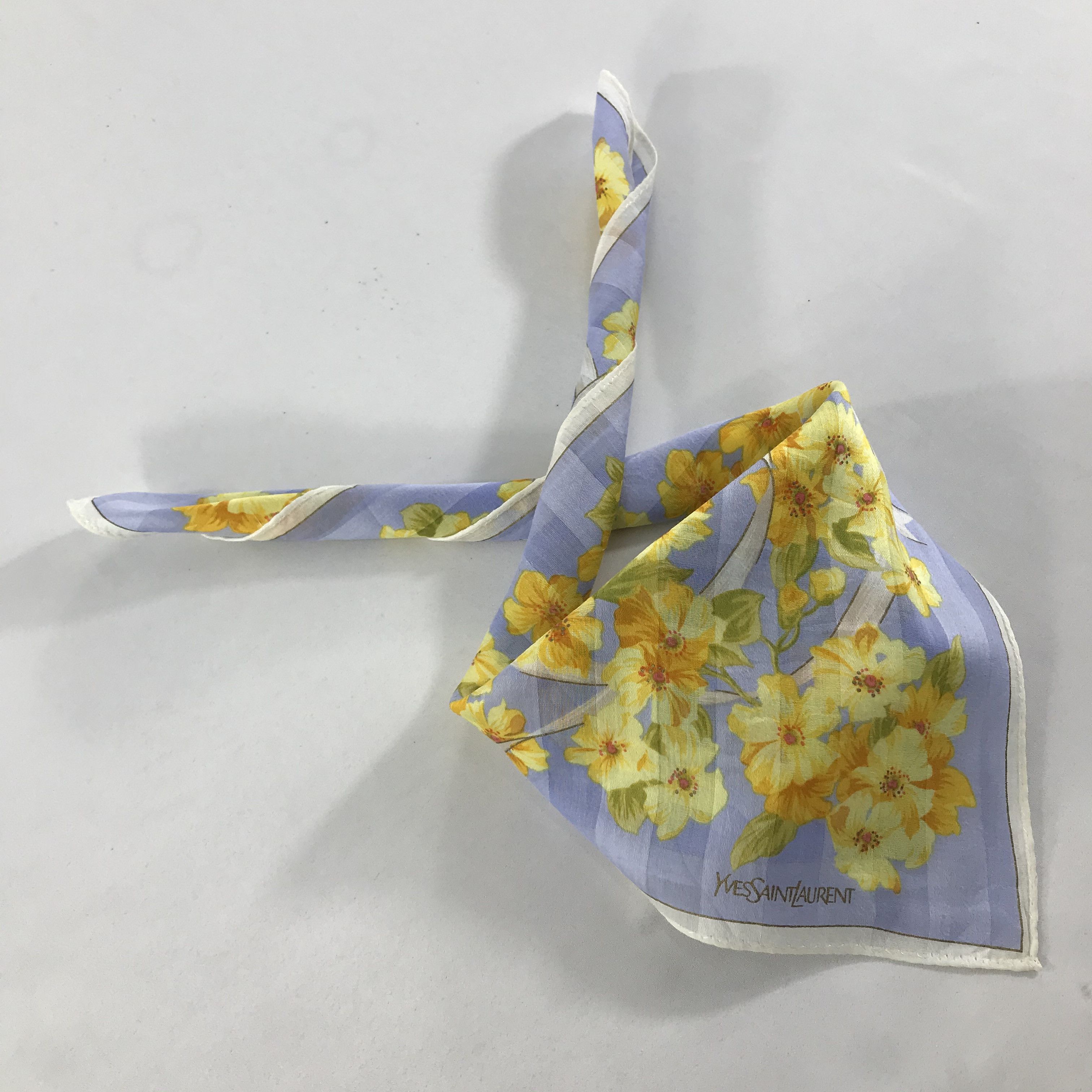 Vintage × Yves Saint Laurent Yves Saint Laurent Bandana / Handkerchief/Neckerchief -S1520 Size ONE SIZE - 4 Thumbnail