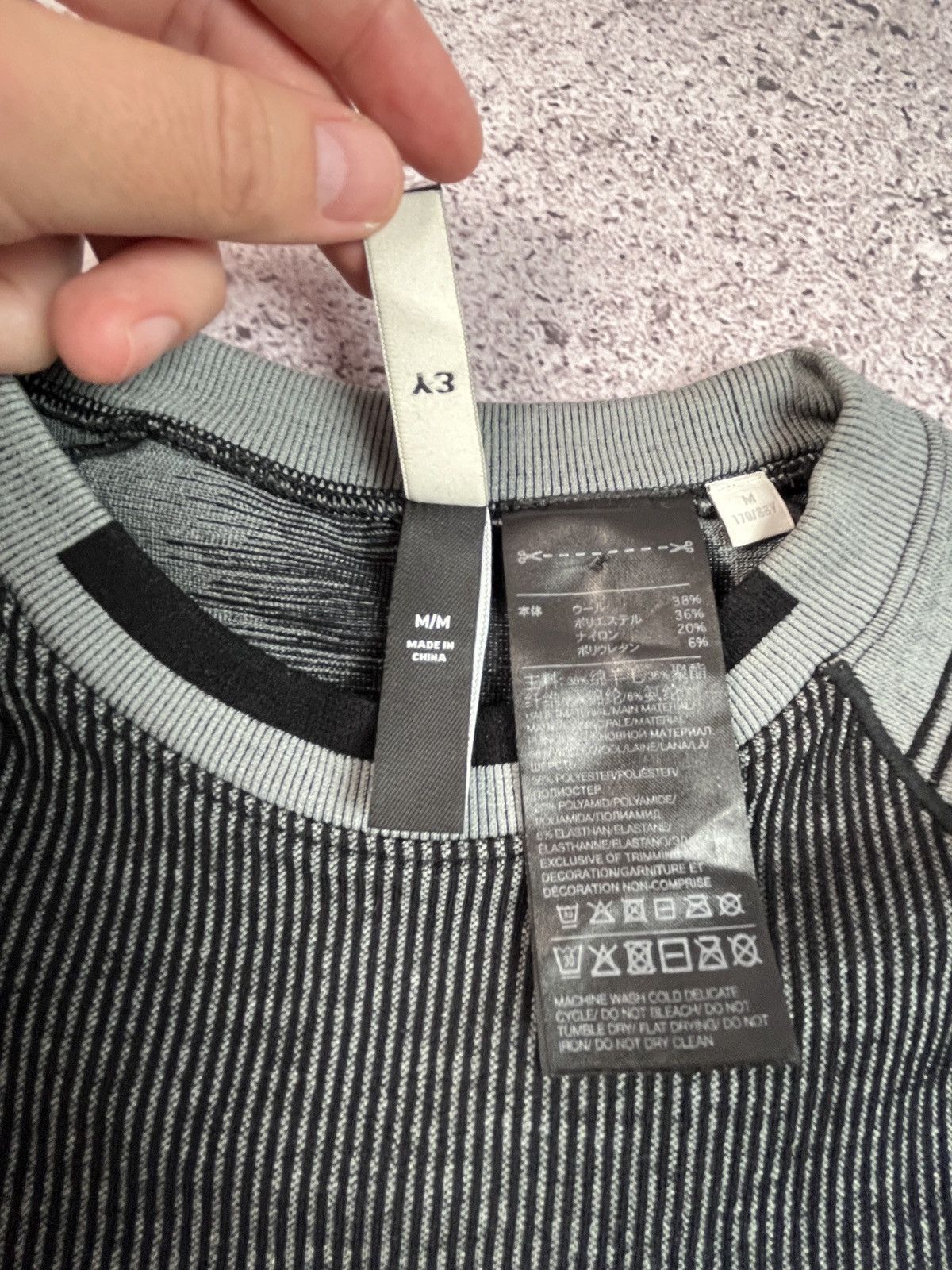 Y-3 Y-3 Engineered Knit Long Sleeve Baselayer Tee Size M / US 6-8 / IT 42-44 - 7 Thumbnail