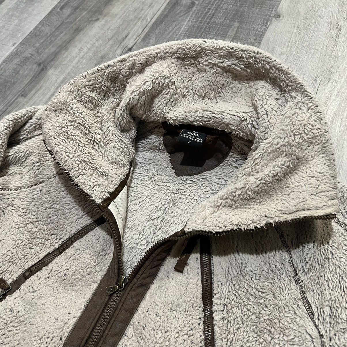 Kuhl Kuhl Flight Jacket Deep Pile Fleece Full Zip Stone Beige Size S / US 4 / IT 40 - 4 Thumbnail