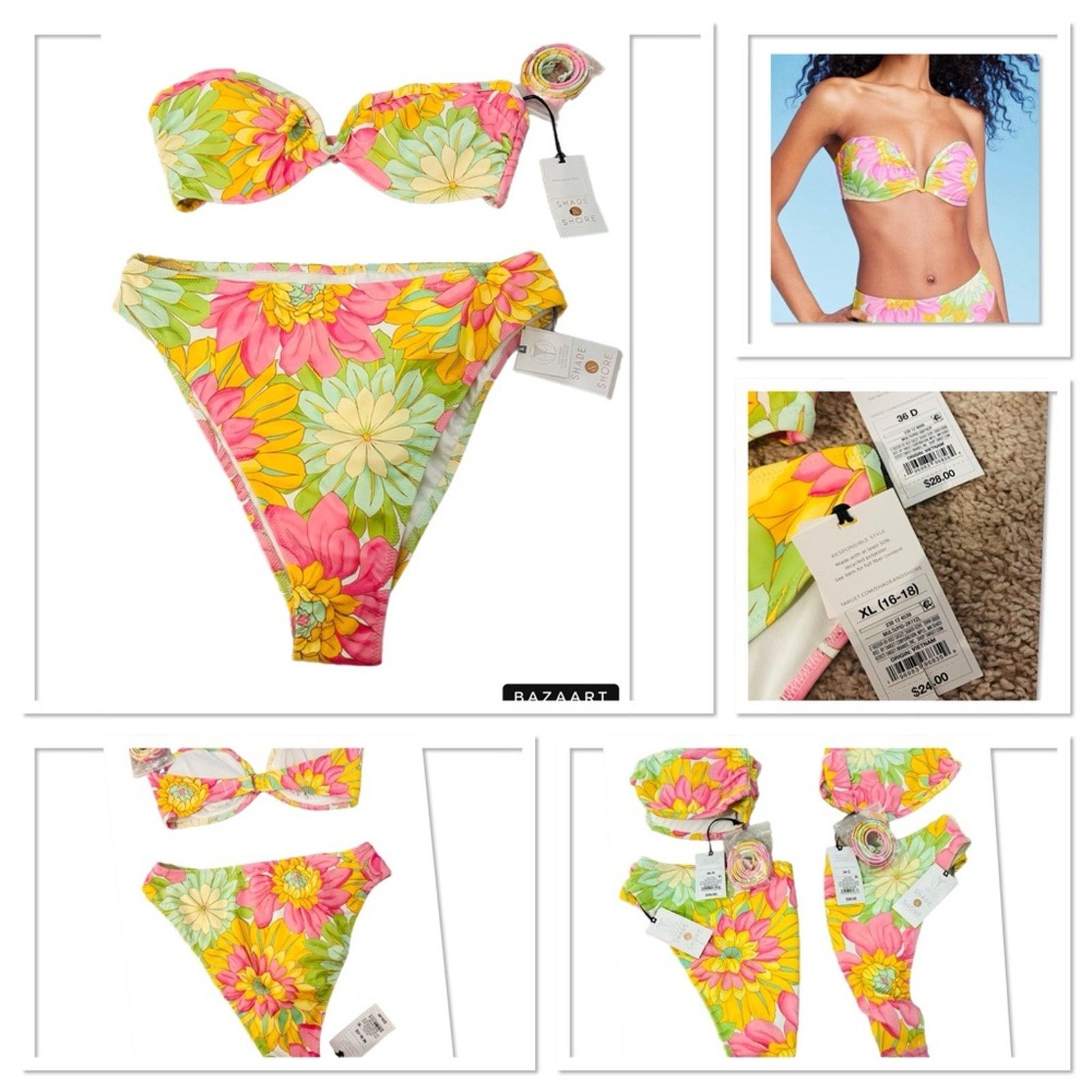 Target Basics HUGE Lot!12+ swimsuits One & 2 pieces! Great for Re-Sell! Size ONE SIZE - 4 Thumbnail