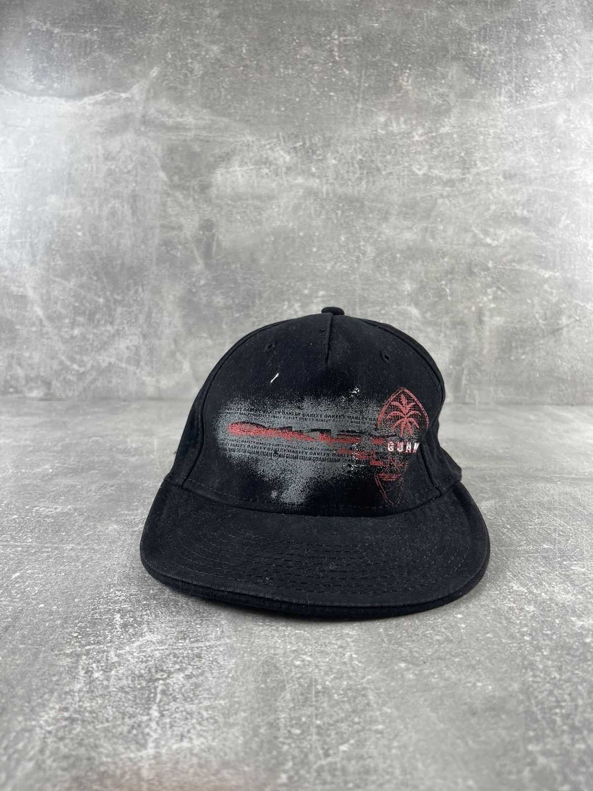 Oakley Oakley Guam Vintage Cap Distressed Print Stretch Fit Hat Size ONE SIZE - 1 Thumbnail