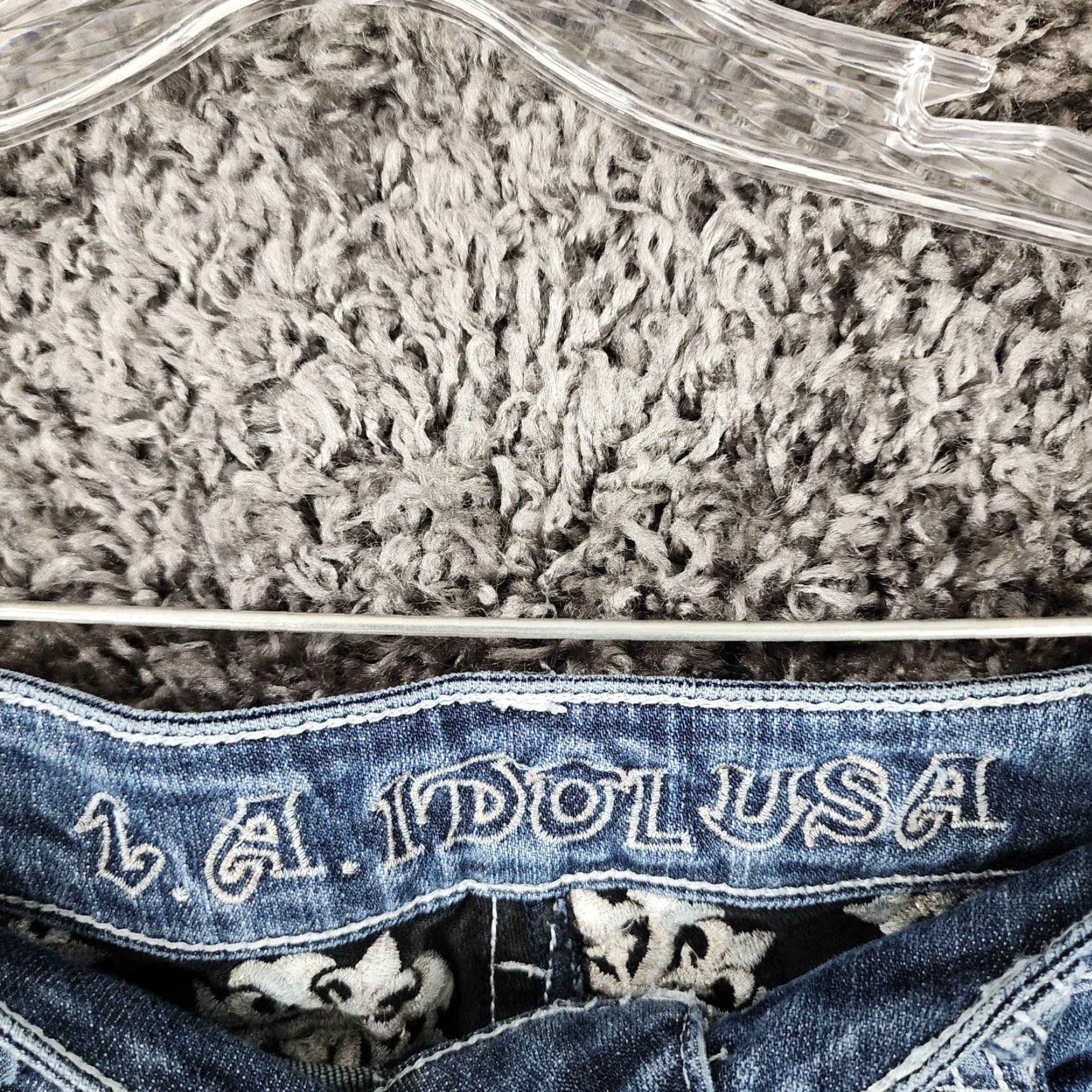 Vintage L.A. Idol Womens Jeans Capri Heavy Stitch Blue 29 Capris Size 29 Women Size 29" - 3 Thumbnail
