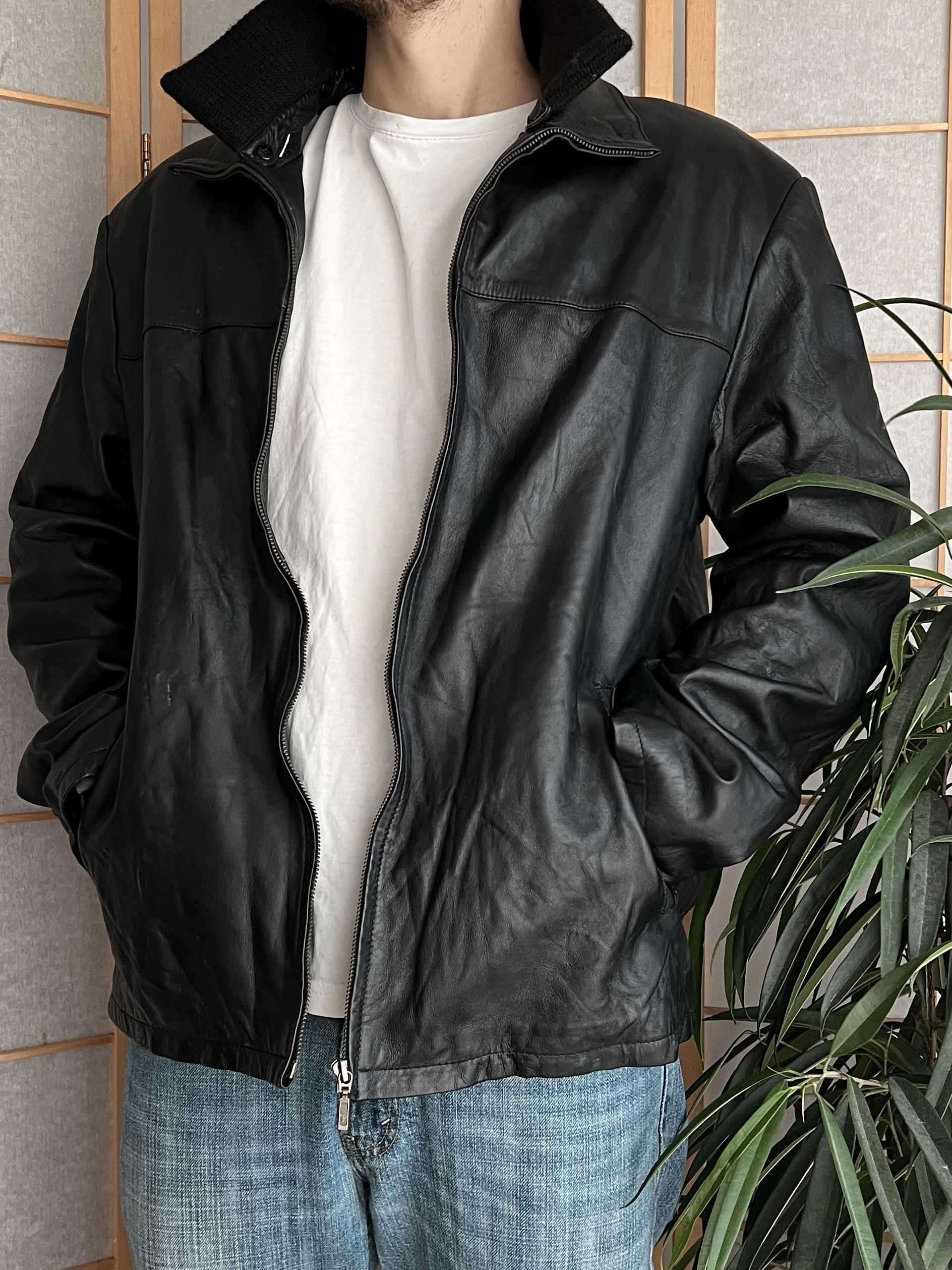 If Six Was Nine The Sopranos vibe VTG 2000s leather jacket coat opium y2k Size US L / EU 52-54 / 3 - 17 Thumbnail