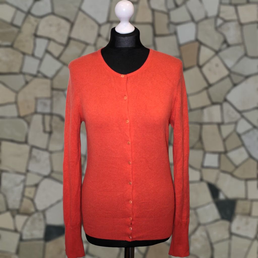 Vintage Princess Goes Hollywood Cardigan Jumper Women's 100% Cashmere Orange Size 38}/> Size XS / US 0-2 / IT 36-38 - 1 Thumbnail