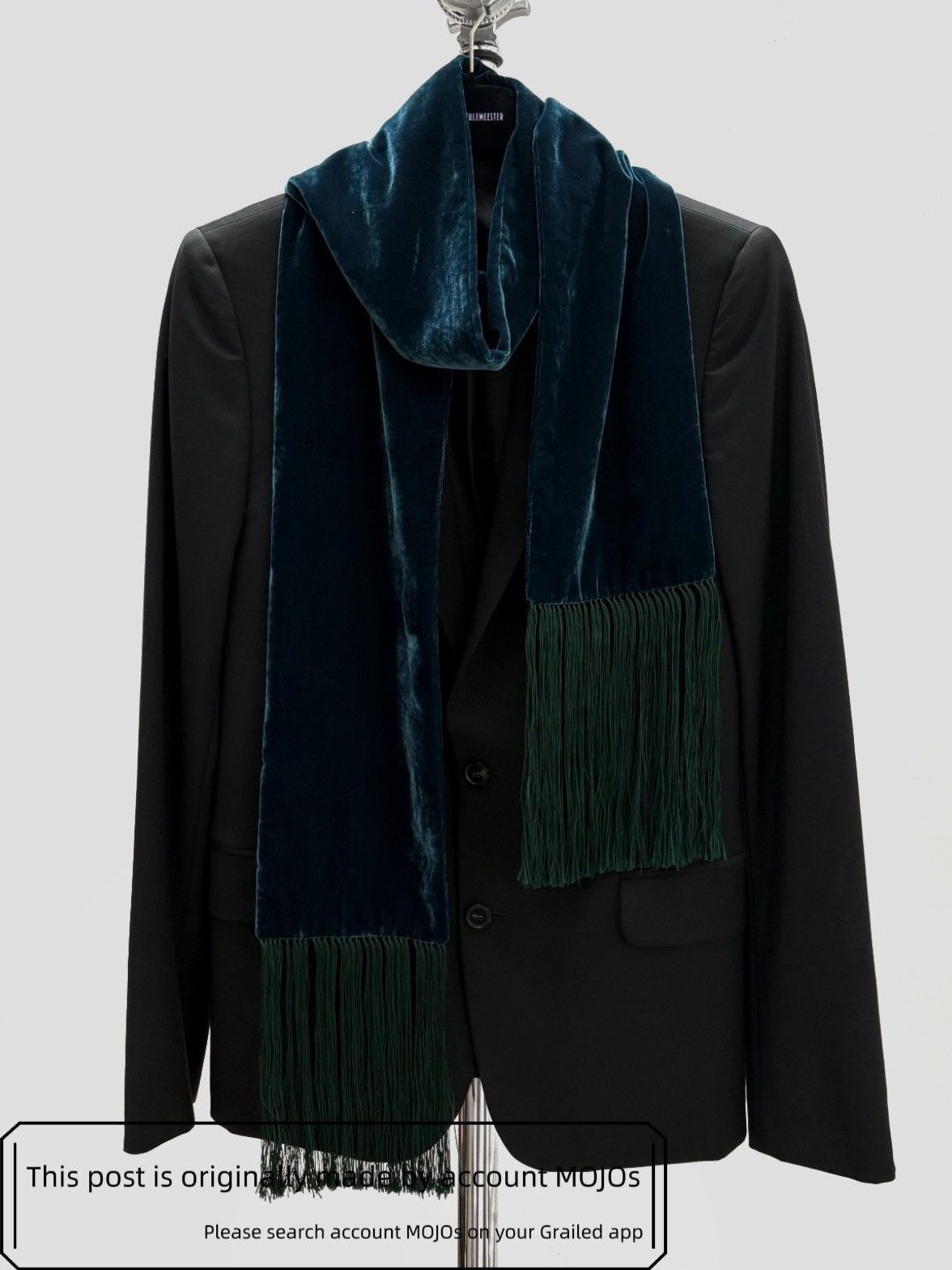 Haider Ackermann 15AW Blue Velvet Scarf mojos887