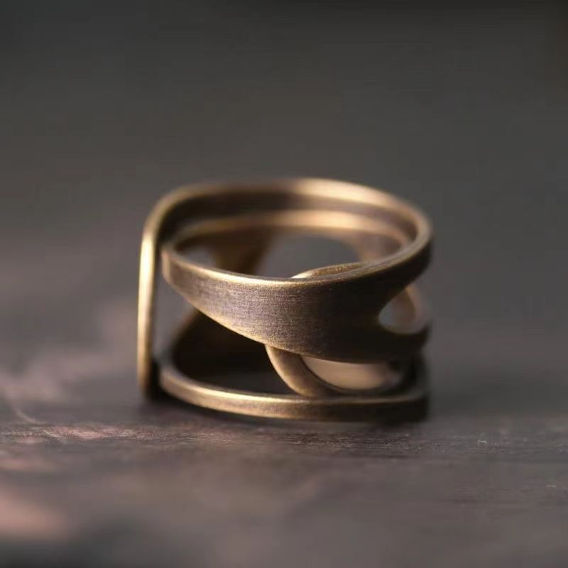 Jewelry Retro Jewelry Rings Open Size Chrome Ring (Size 7-13) Size ONE SIZE - 4 Thumbnail
