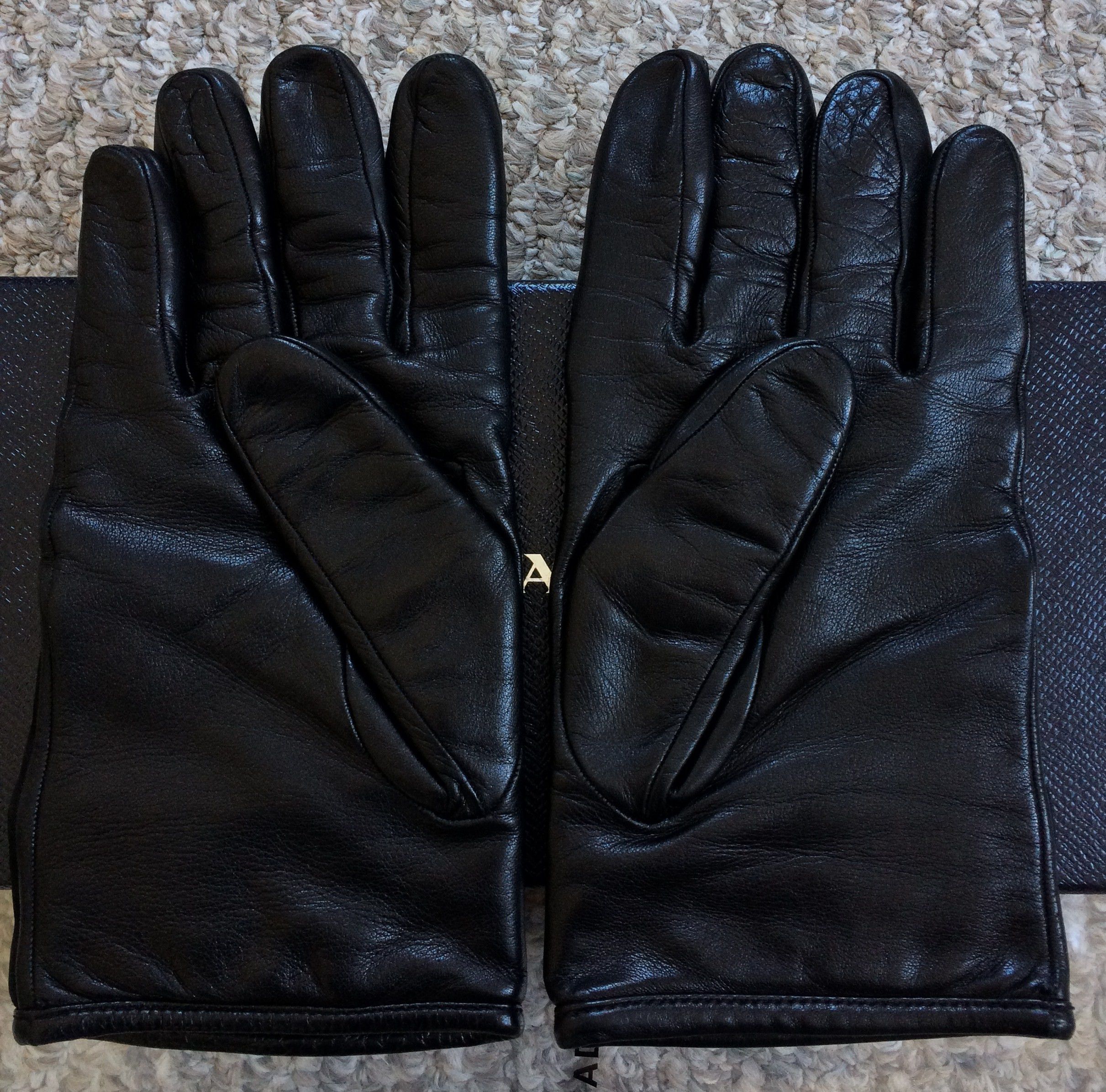 Prada Prada Lambskin Leather Logo Gloves + Box Size ONE SIZE - 4 Thumbnail