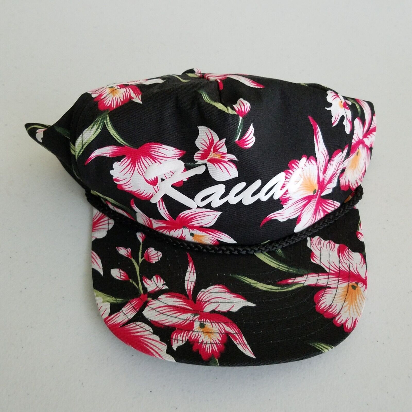 Vtg Kauai Hawaiian Hibiscus Baseball Hat OS Snapback Nissin