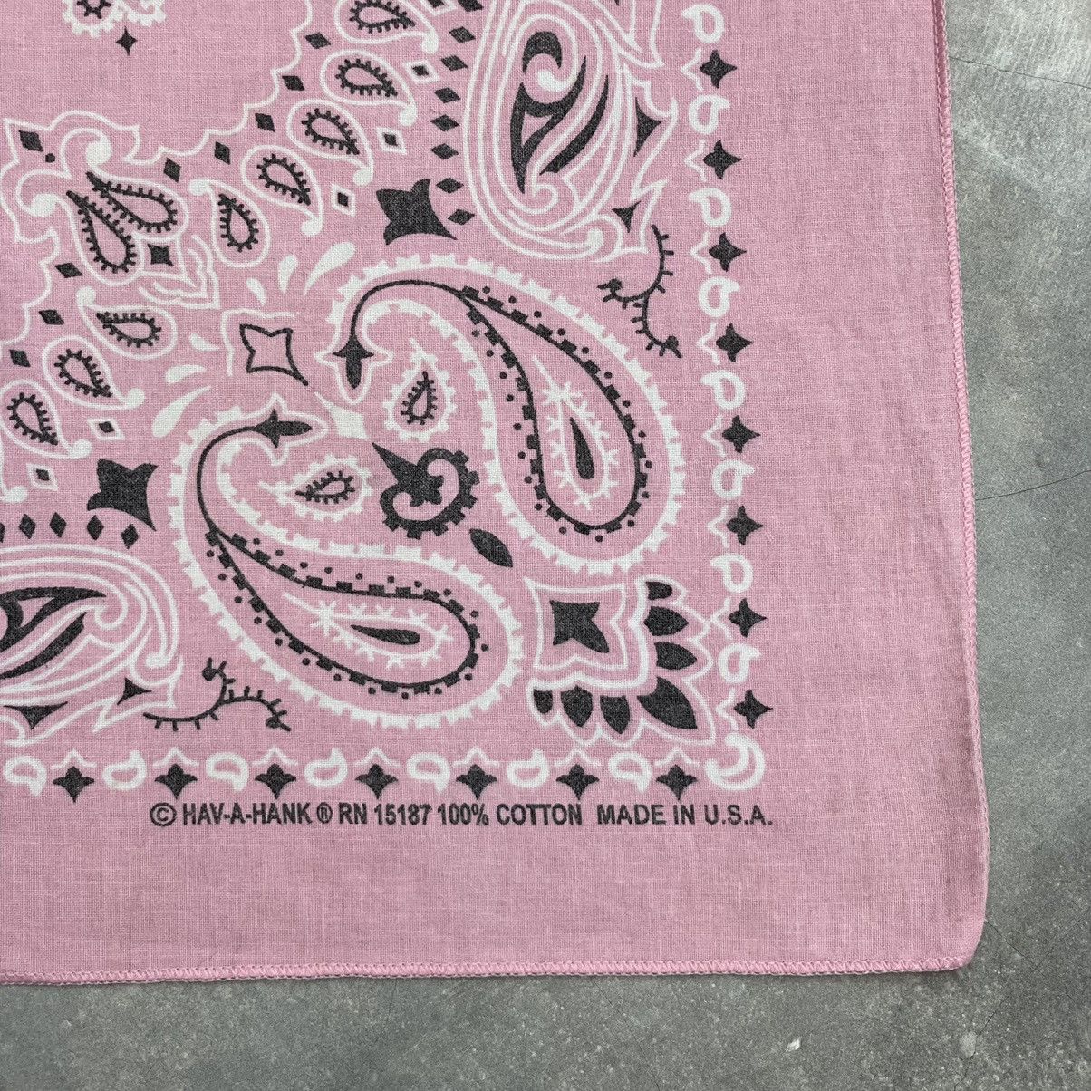 Cowboy Equipment × Vintage Made In USA Fast Have A Hank Handkerchief Bandana Scarf Pink Size ONE SIZE - 2 Thumbnail