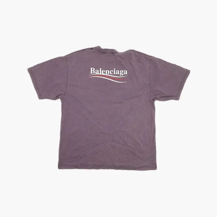 Balenciaga Balenciaga Balenciaga Purple Logo Crew Neck TShirt -2507 Size US L / EU 52-54 / 3 - 2 Thumbnail