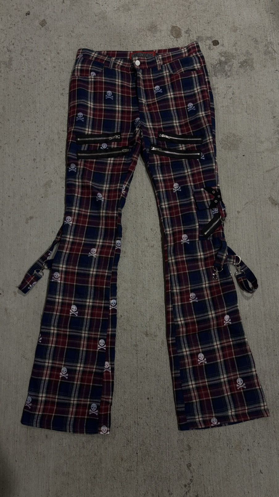 Other Wrstwrstwrst Skull Plaid Bondage Denim Size US 32 / EU 48 - 15 Thumbnail