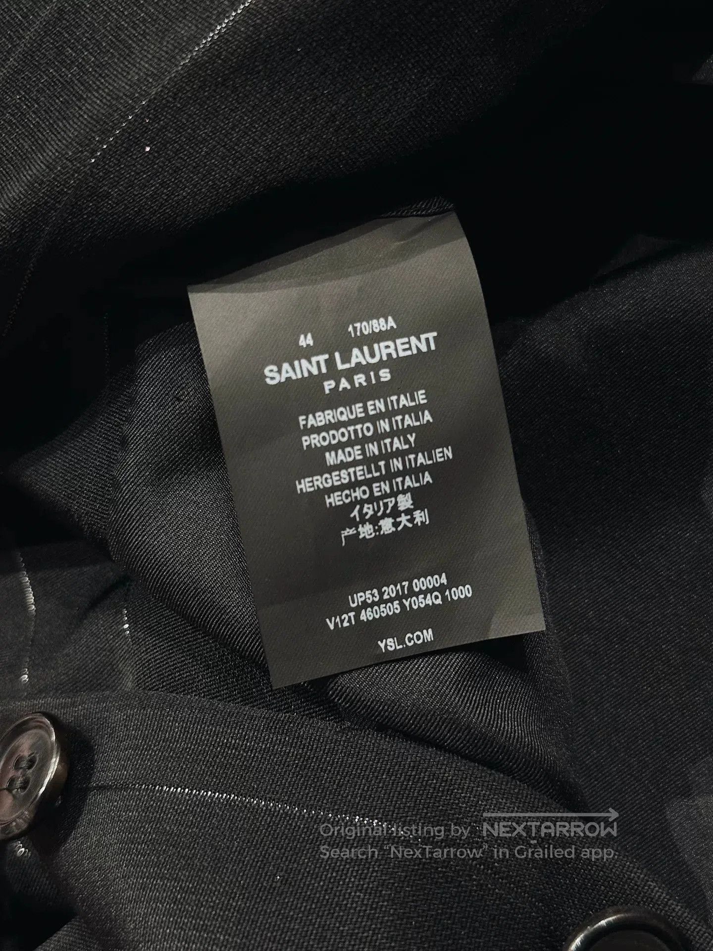 Saint Laurent Paris Saint Laurent Black Pinstriped Blazer. Size US S / EU 44-46 / 1 - 4 Thumbnail