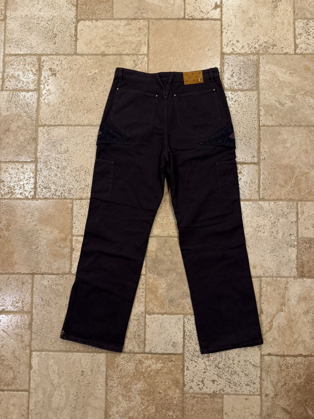 Louis Vuitton Louis Vuitton Virgil Flower Monogram Denim Work Jeans Pants Size US 32 / EU 48 - 8 Thumbnail