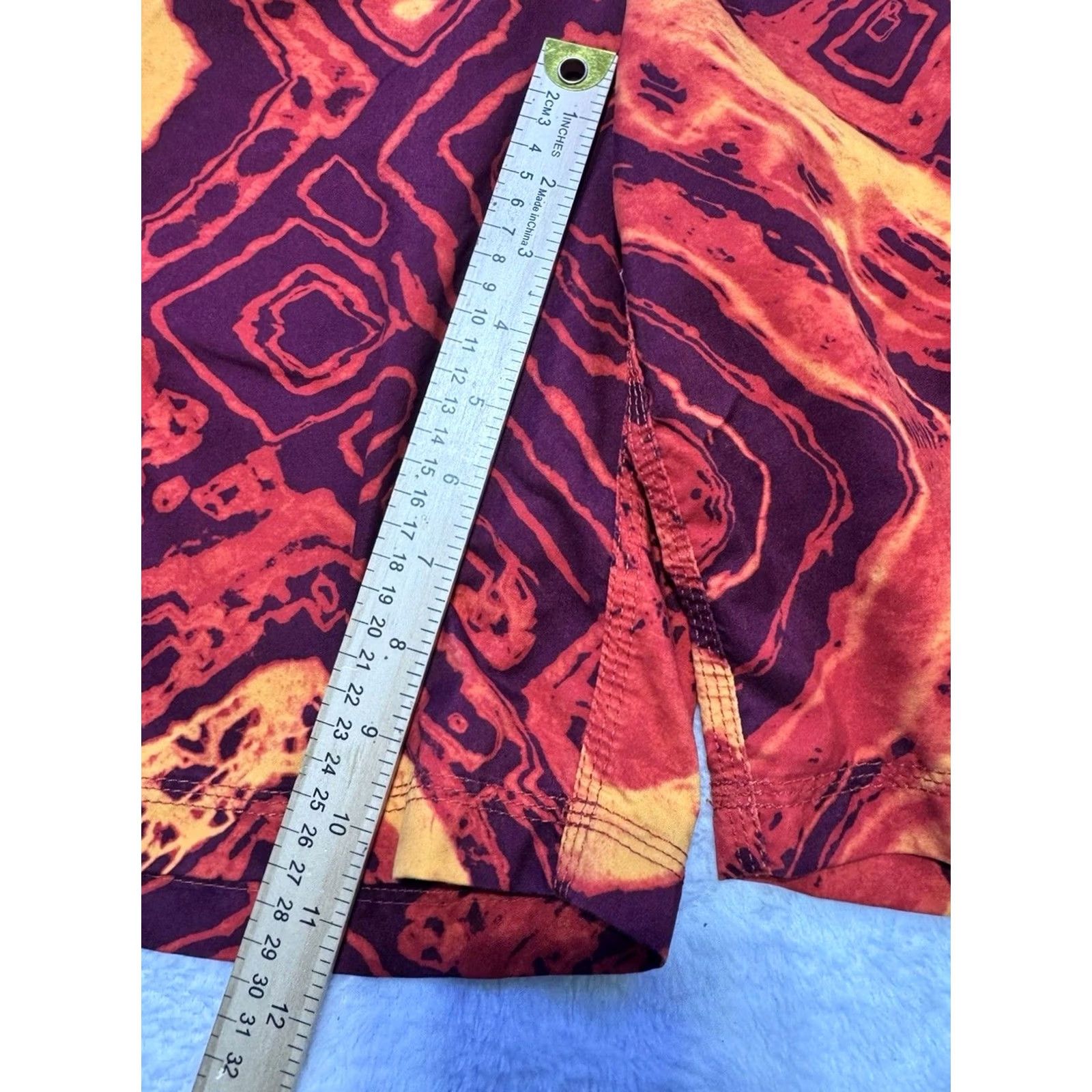 Nike Nike Board Shorts Mens 34 Red Orange Yellow Swim Trunks 6.0 Tie Front EUC Size US 34 / EU 50 - 3 Thumbnail