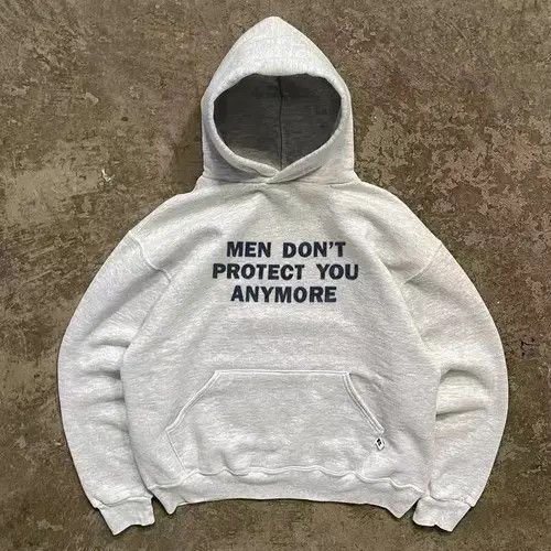 Japanese Brand Hoodie Gray retro letter print all-match loose hoodie Size US L / EU 52-54 / 3 - 1 Thumbnail