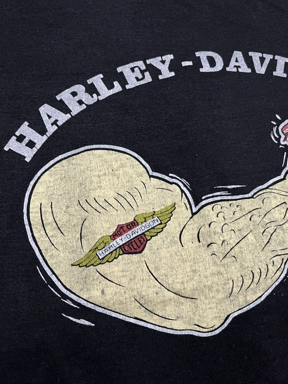 Harley Davidson 1980s Harley Davidson American Build Crushing Arm T-Shirt Size US M / EU 48-50 / 2 - 4 Thumbnail