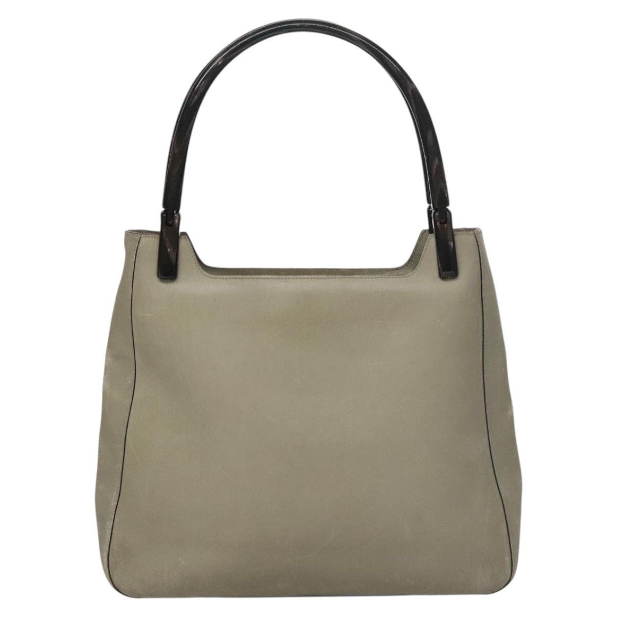 Prada PRADA Shoulder Bag Leather Plastic Gray Dark Brown Size ONE SIZE - 2 Thumbnail