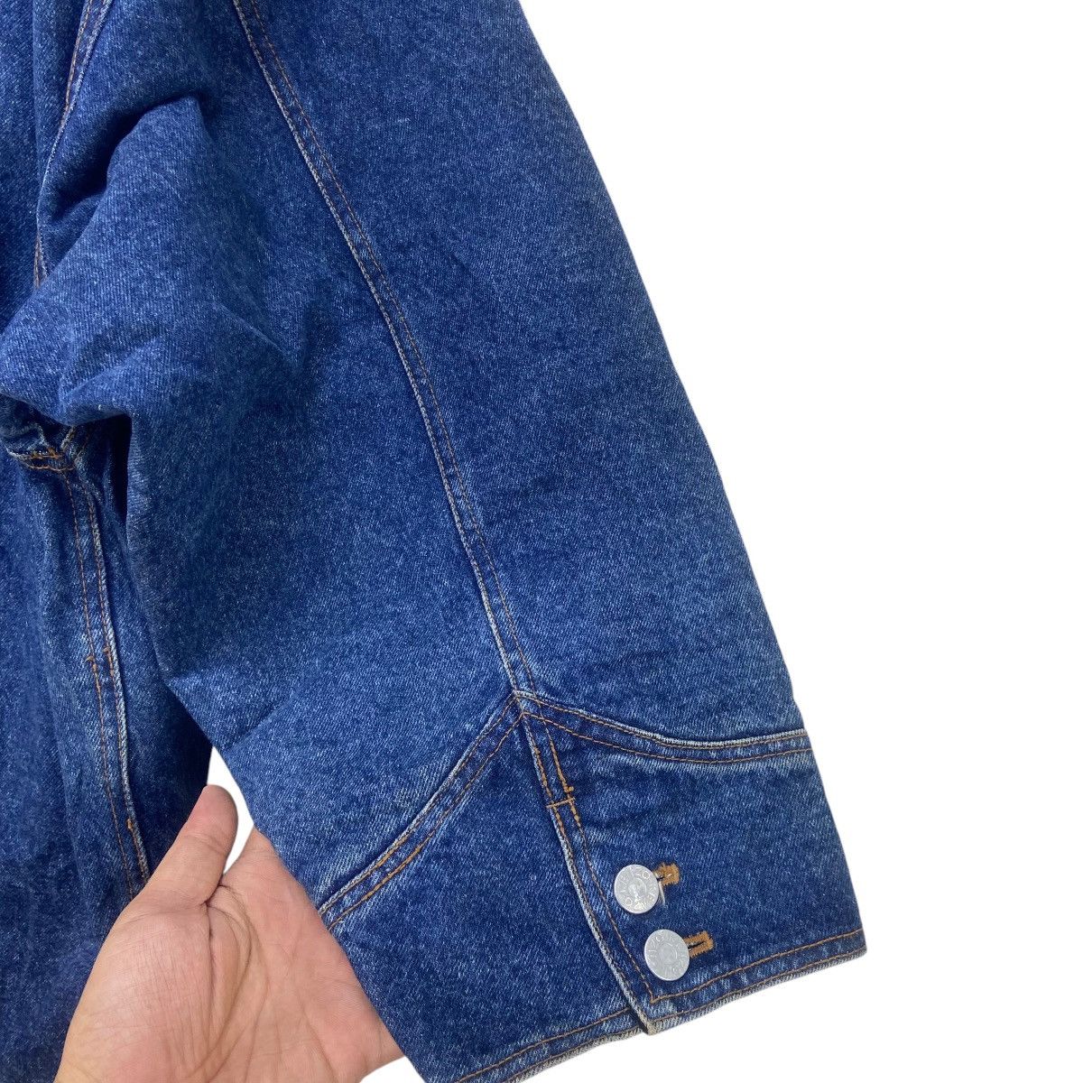 Kenzo Vintage Kenzo Sherpa Workwear Chore Heavy Denim Jacket Size US M / EU 48-50 / 2 - 18 Thumbnail