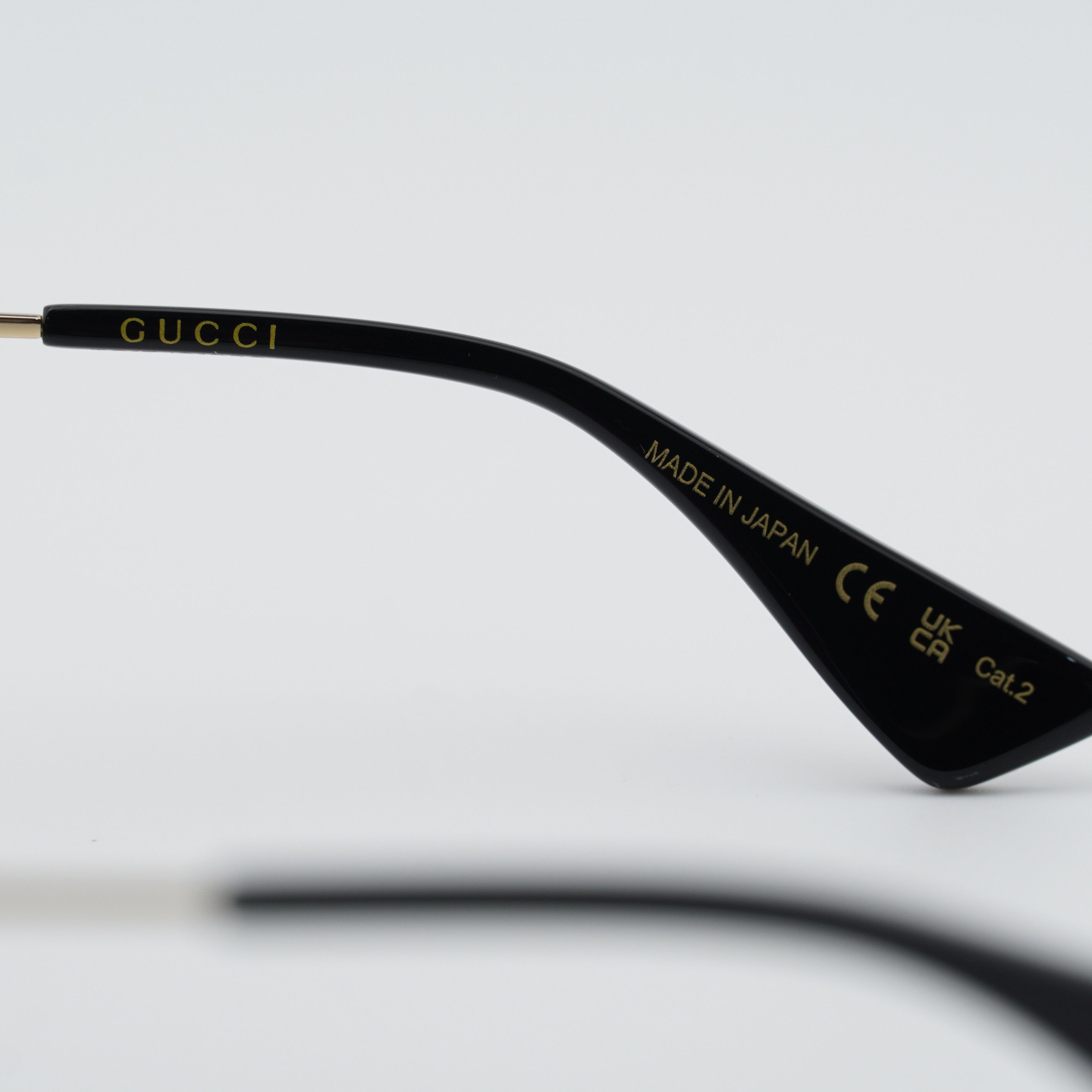 Gucci Gucci GG0606SK 001 Sunglasses Black/Gold Square Frame Size ONE SIZE - 8 Thumbnail
