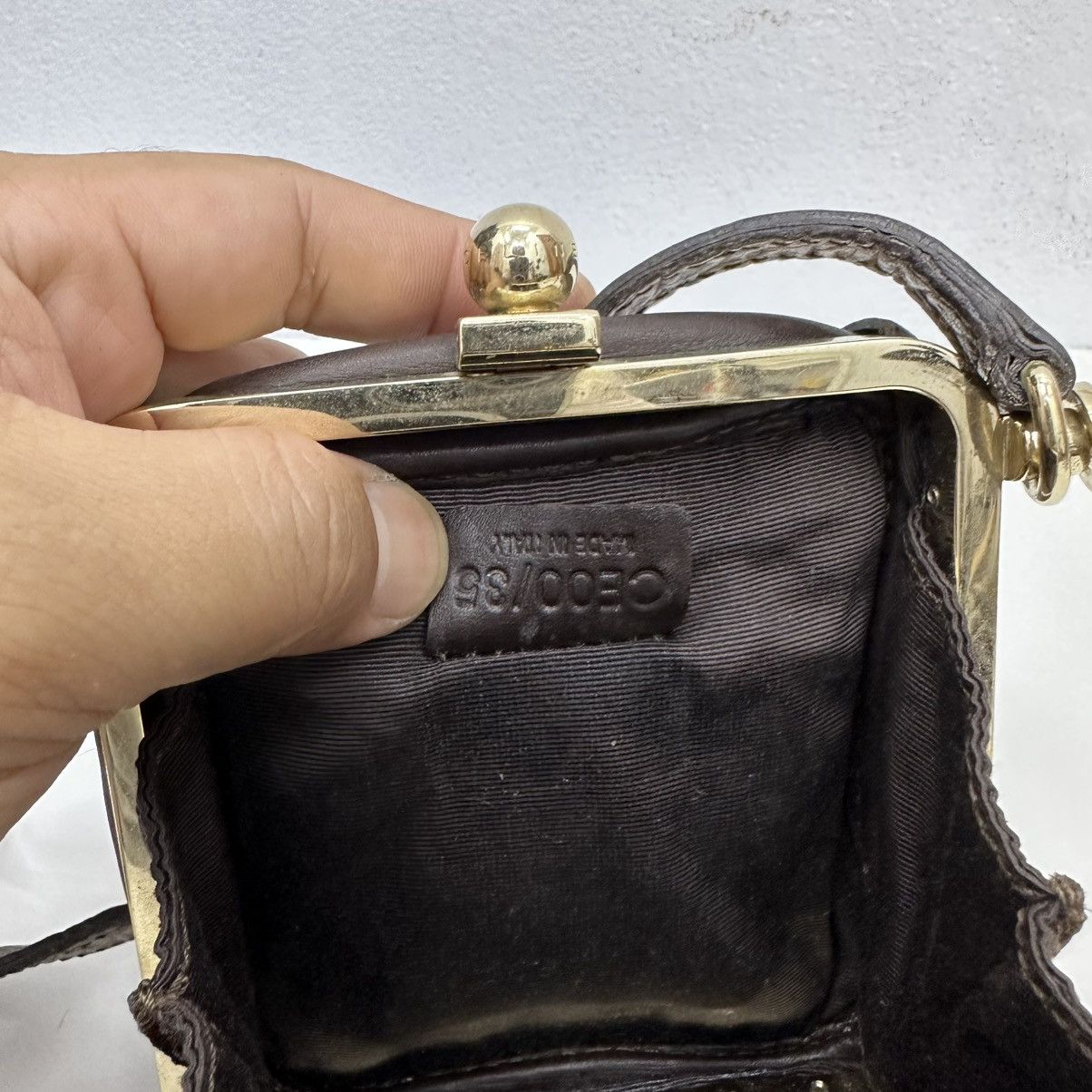 Celine ‼️YES‼️ AUTHENTIC CELINE LEATHER TRUNKETTE MINI CROSSBODY BAG Size ONE SIZE - 14 Thumbnail