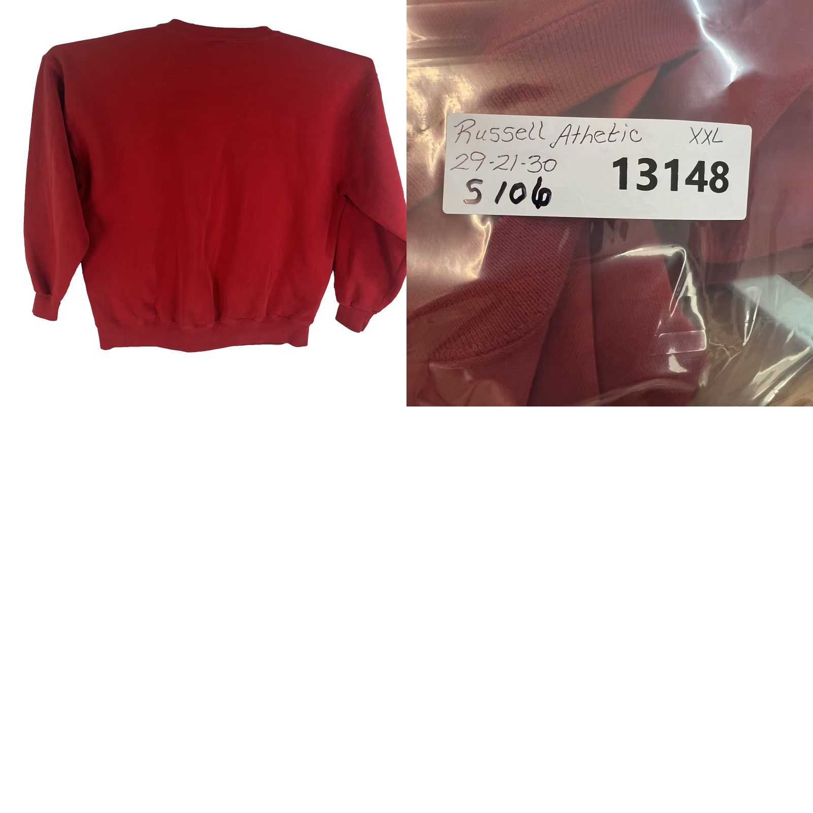 Vintage VINTAGE Russell Sweatshirt Mens 2XL Red USA Phila Quakers Graphic Print Pullover Crew Neck Jersey Cotton Polyester All Seasons Football Gym & Training Size US XXL / EU 58 / 5 - 8 Thumbnail