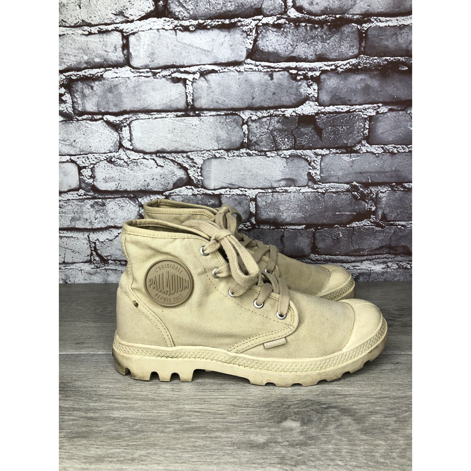 Palladium Palladium Pampa Hi Sahara Beige Khaki Canvas Lace Boots Wome Size US 8 / IT 38 - 15 Thumbnail