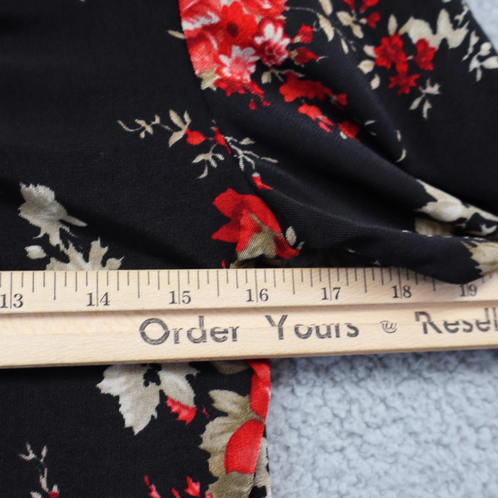 GIAN CARLO ROSSI Carol Rose 90s Blouse Large Made USA Floral Romantic Goth Size L / US 10 / IT 46 - 3 Thumbnail
